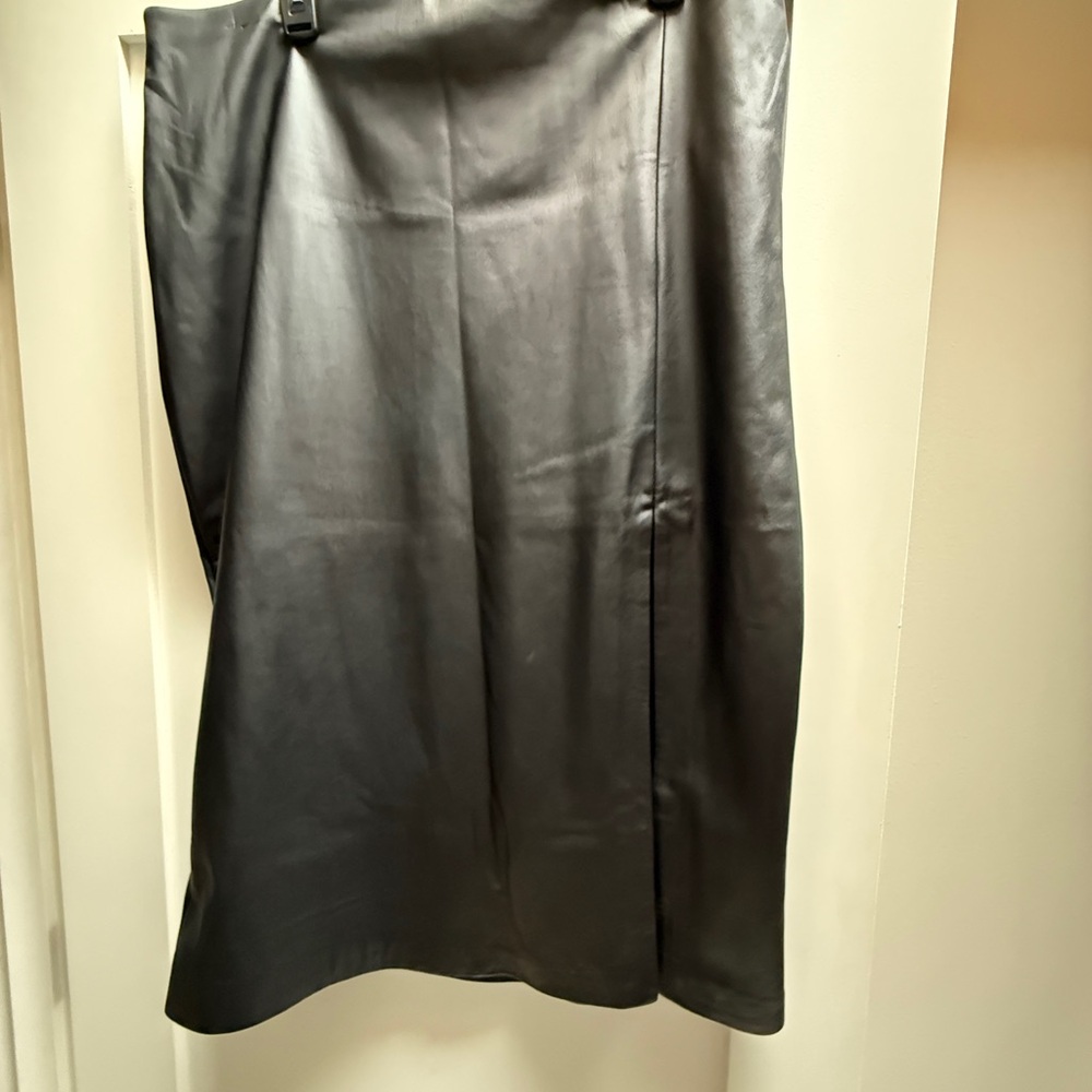 Black Vegan Leather Skirt by Express